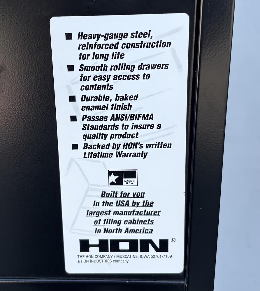 Hon 4 Drawer Vertical File Cabinet