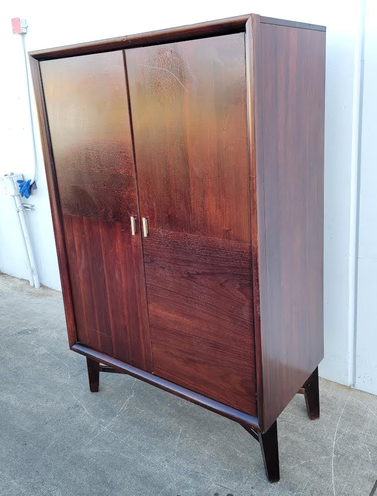 Dark wood entertainment tv cabinet armoire