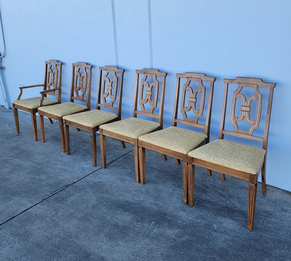 dining chairs (6) (1 armchair) antique/ vintage