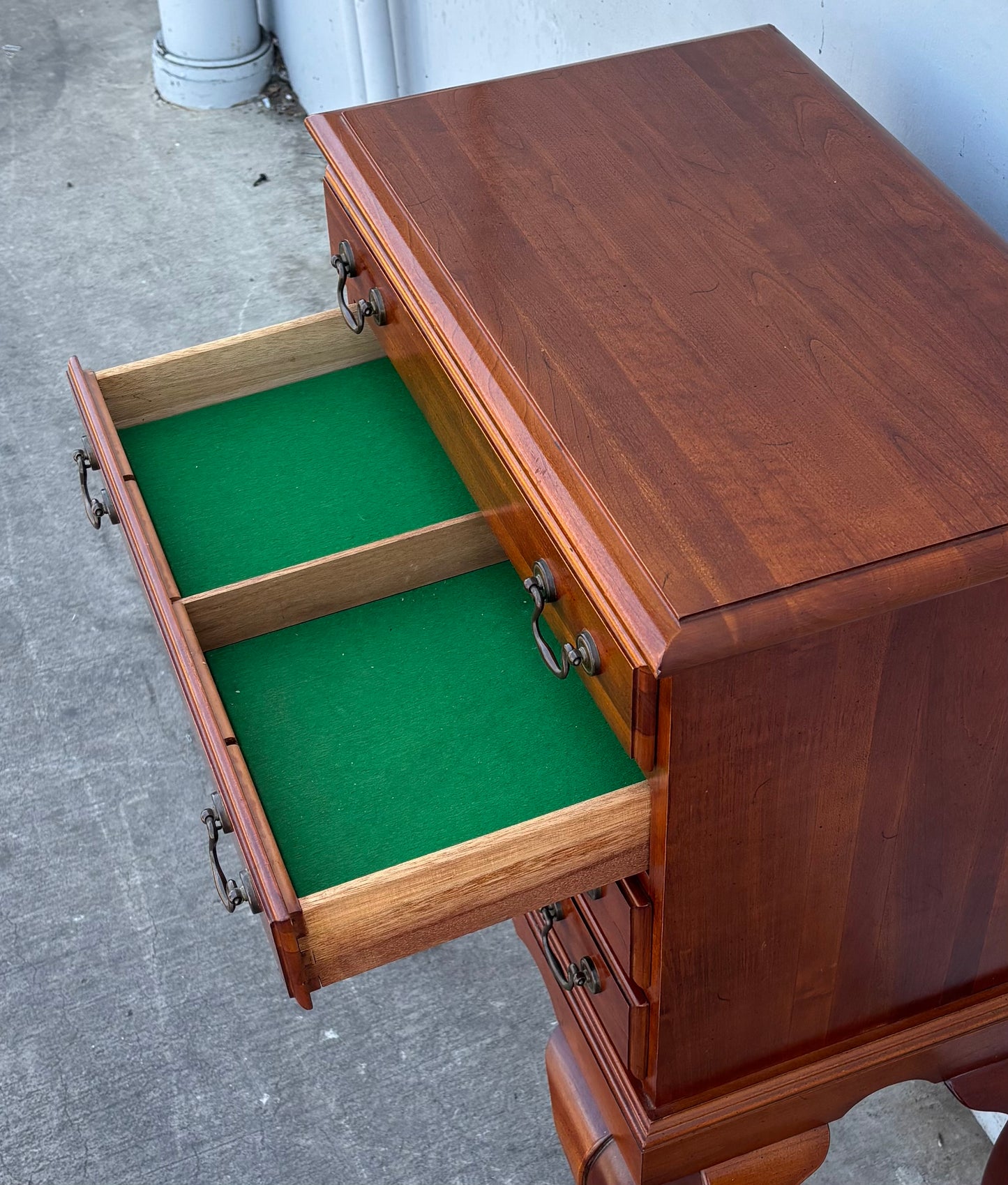 Vintage Queen Anne Style Silverware Chest