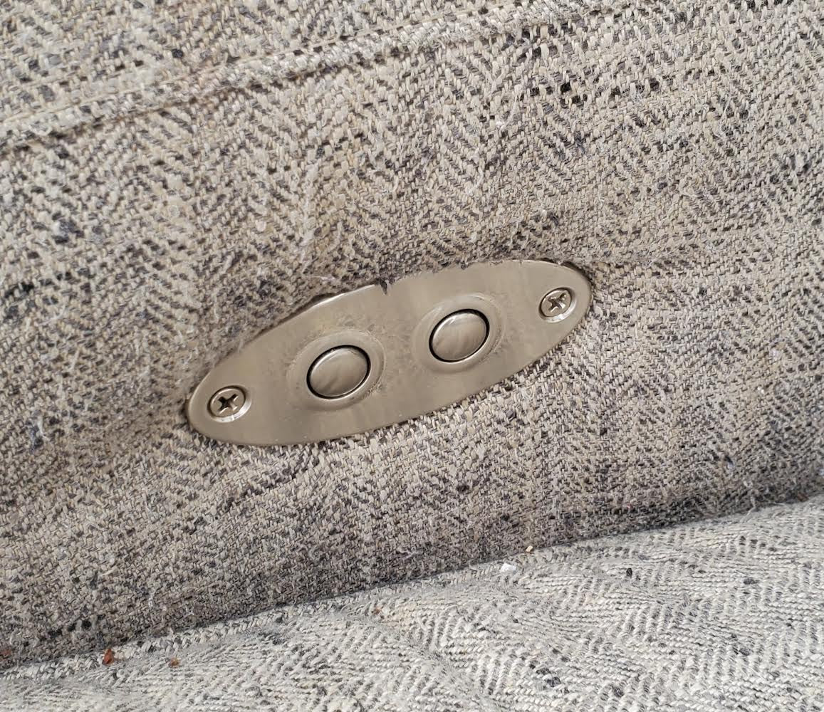 Tan/beige electric recliner armchair