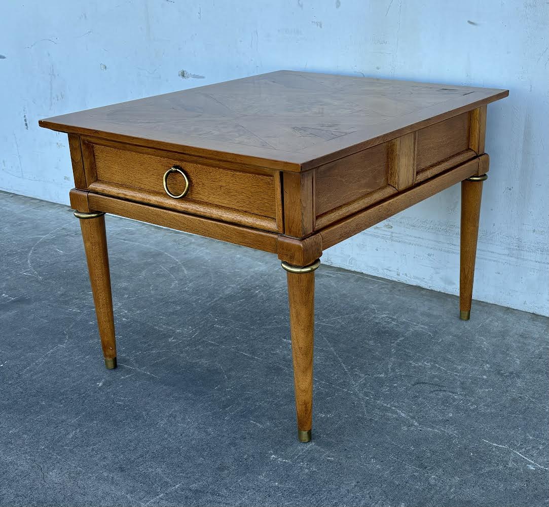 Vintage Walnut Single Drawer Side Table American of Martinsville