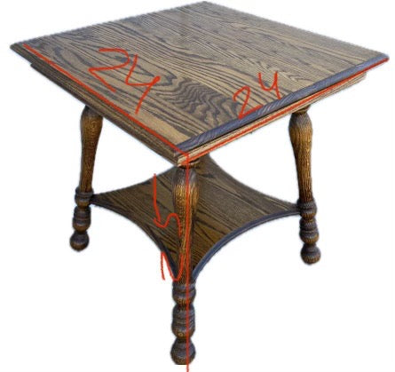 Kitchen/ dining table tiger oak style