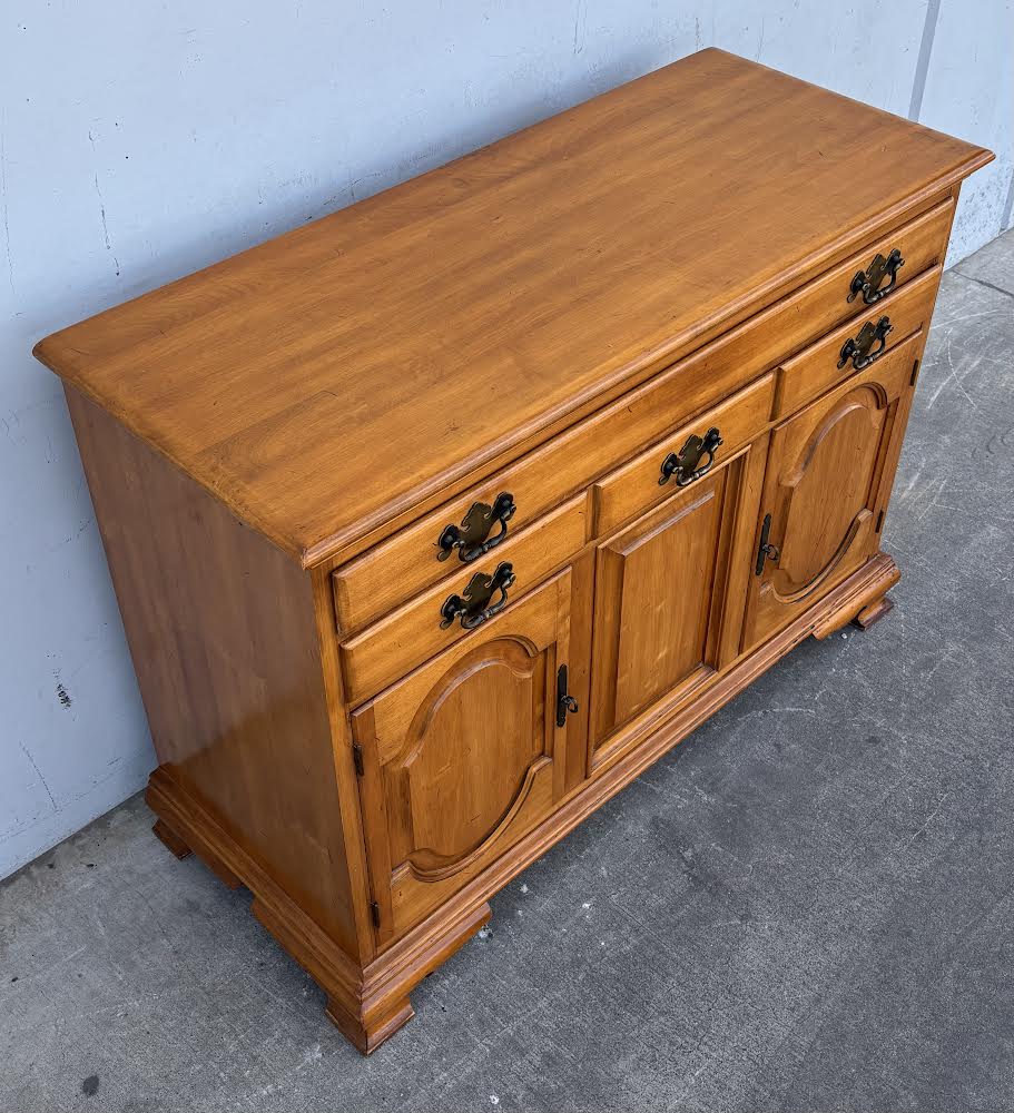 Vintage Tall Dresser Buffet Solid Wood