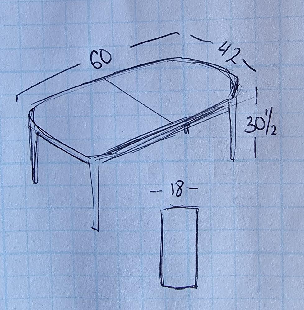 Round dining table with leaf