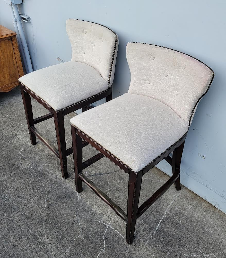 frontgate white/off white bar / counter stools/ chairs (2)