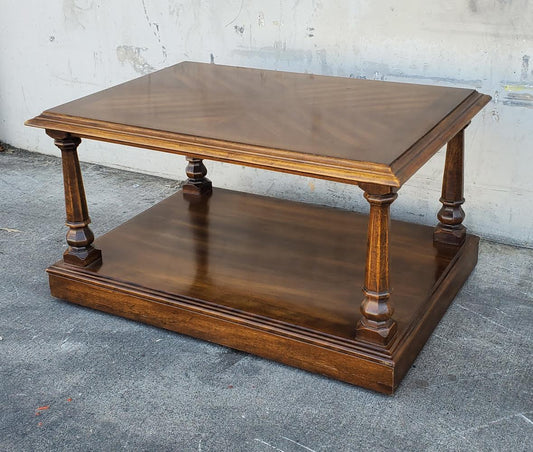 Ethan Allen end/side table on wheels