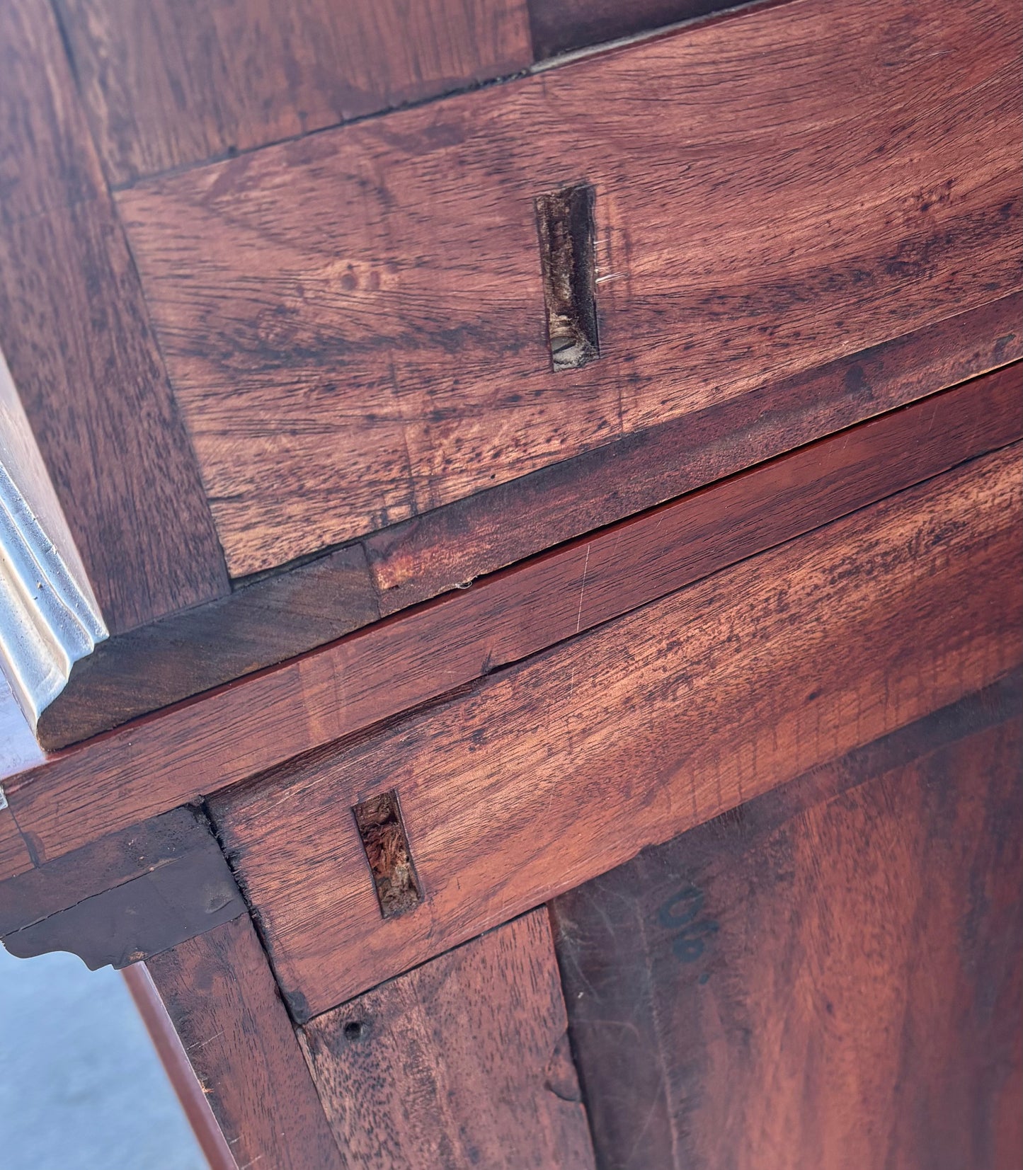 mahogany/ cherry china hutch display cabinet antique/ vintage