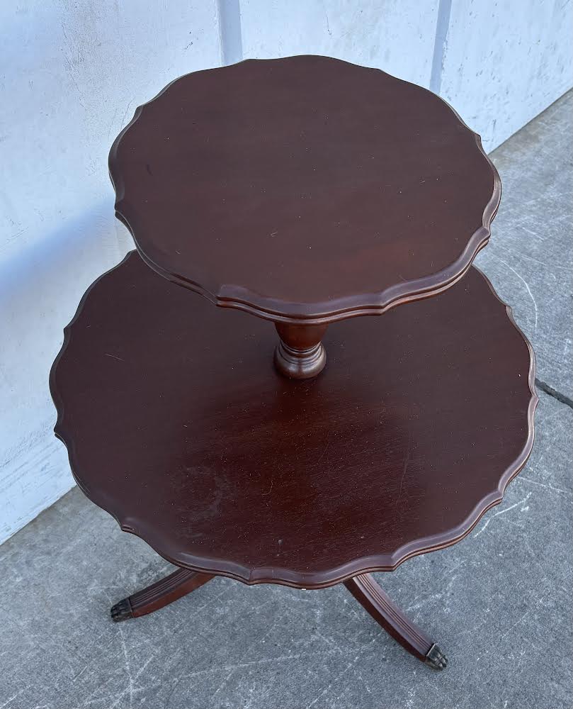 20th Century Mahogany Two-Tier Desert Table