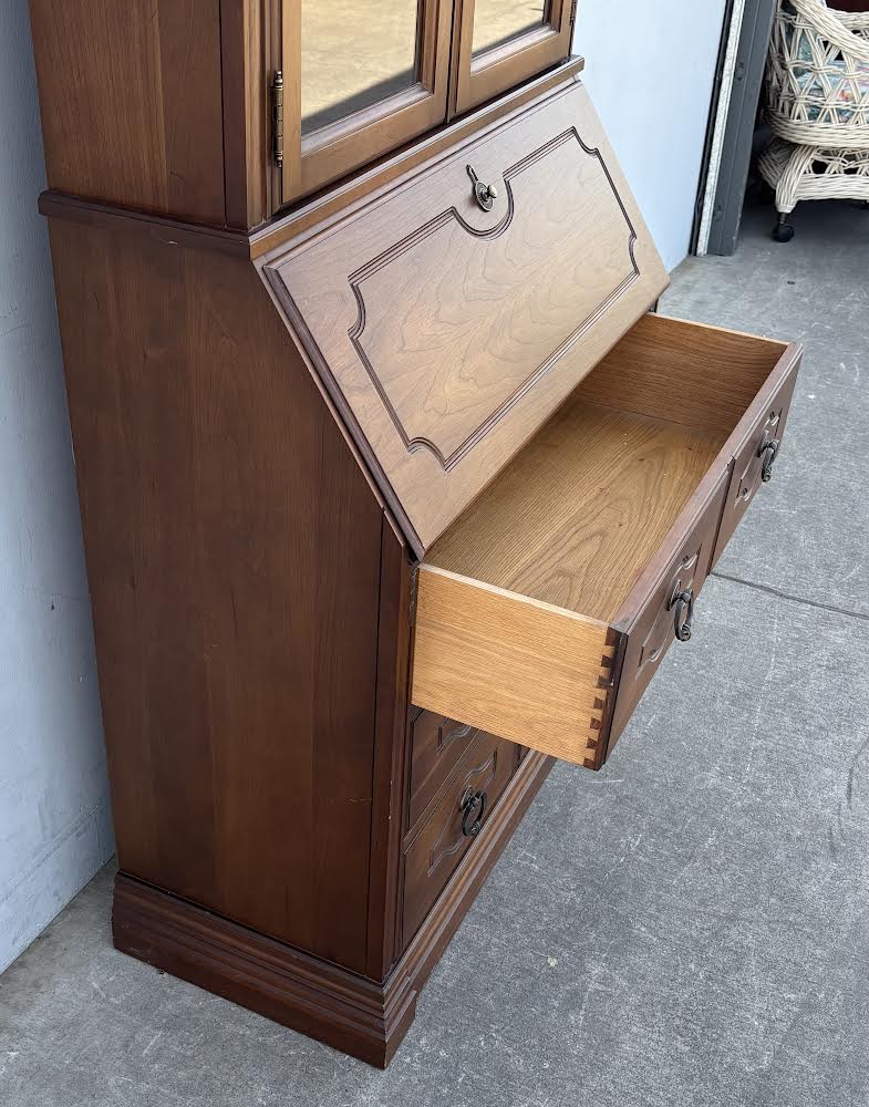 Antique Glass Secretary Desk
