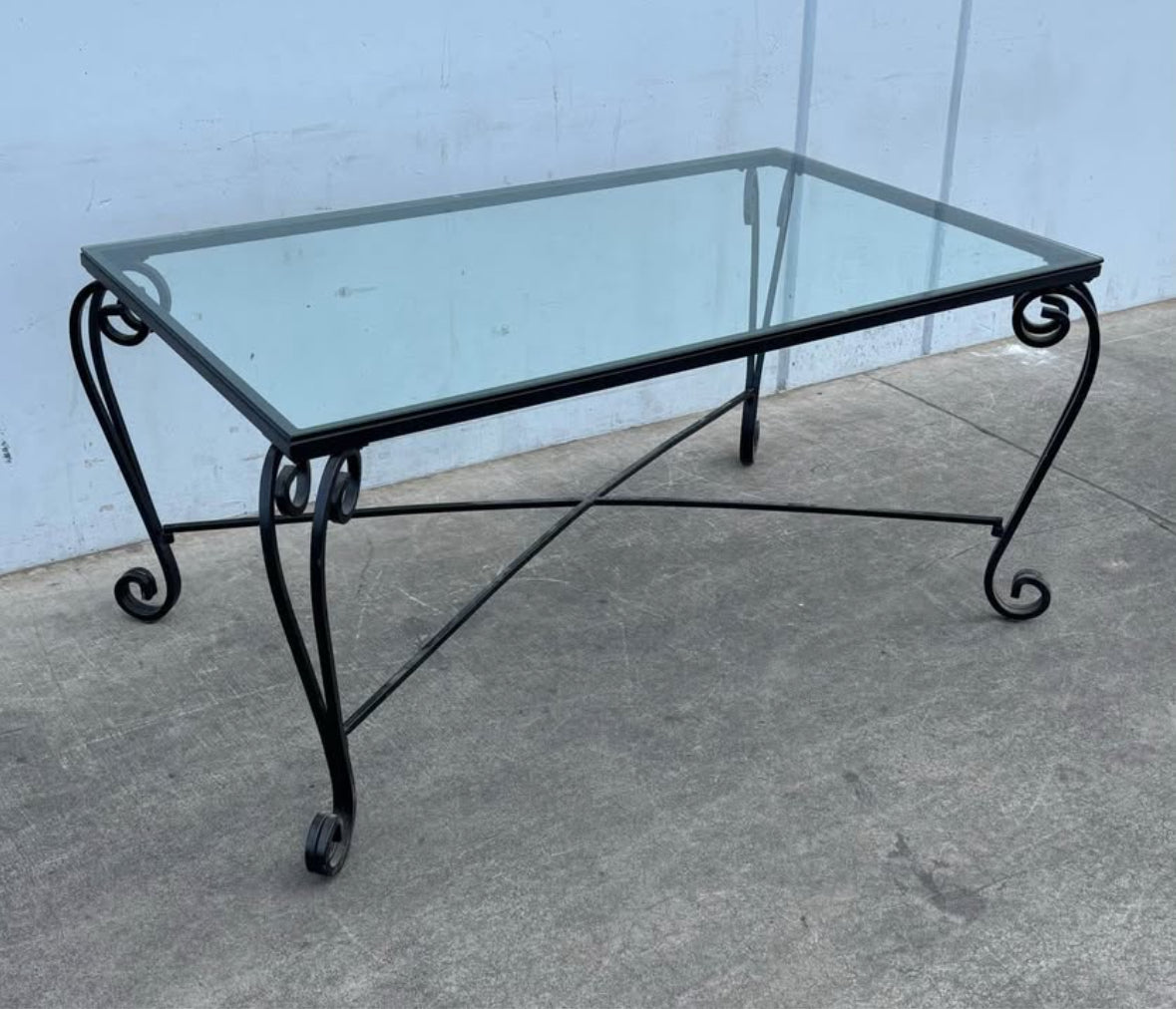 Mid 20th Century Outdoor Indoor Patio Iron Table