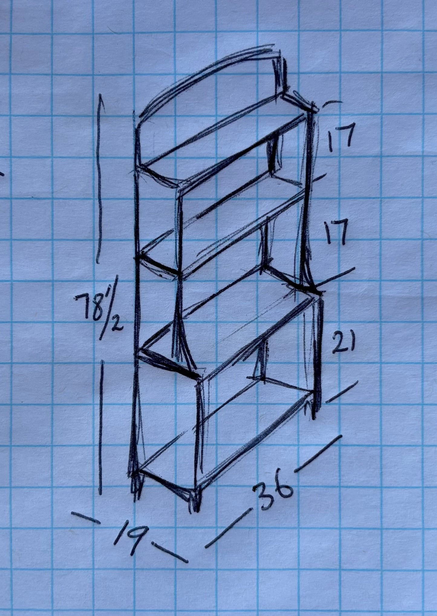 White bakers rack / shelf / stand