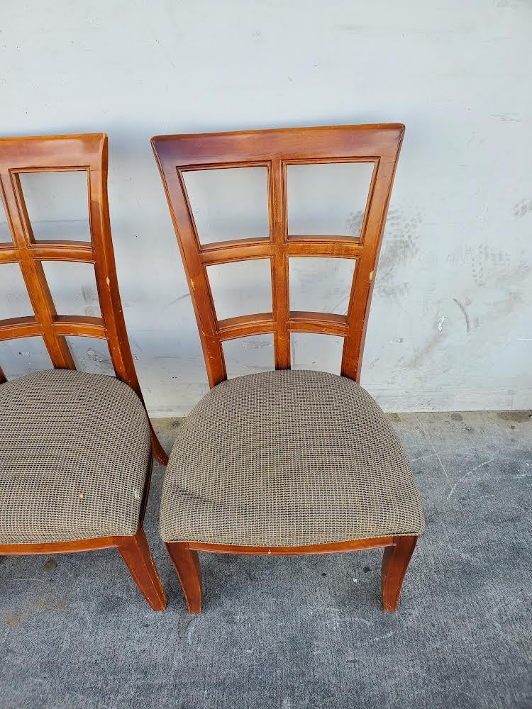 Dining side chairs (5) light wood