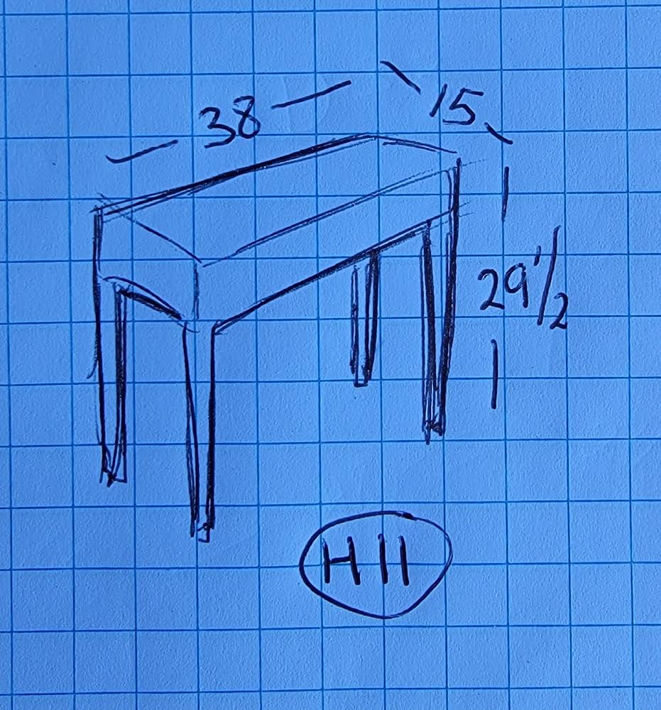 Dark wood console table