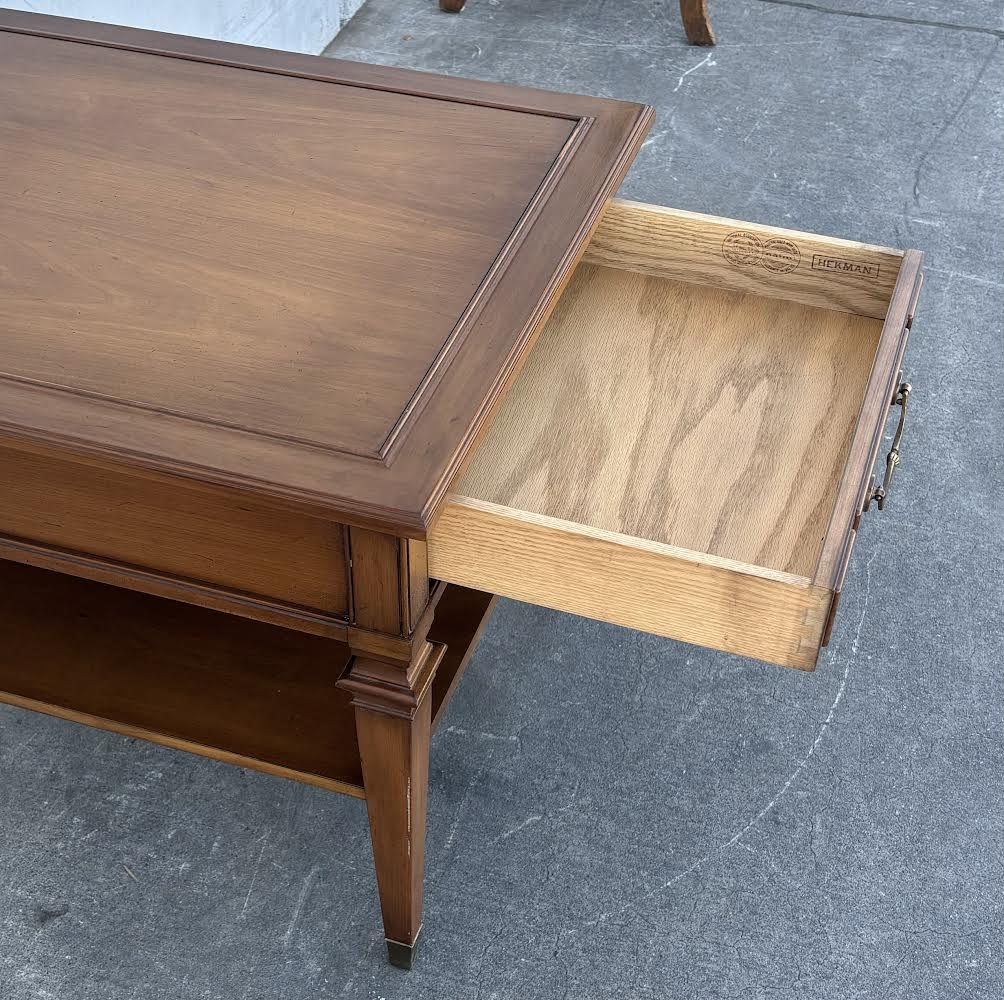 Hekman Vintage 1960s End Table With Drawers