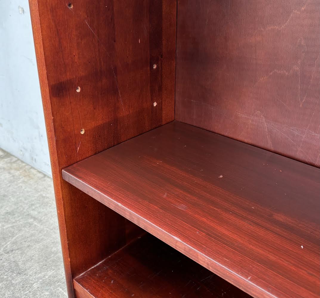 Antique Solid Mahogany Open Bookcase Book shelf