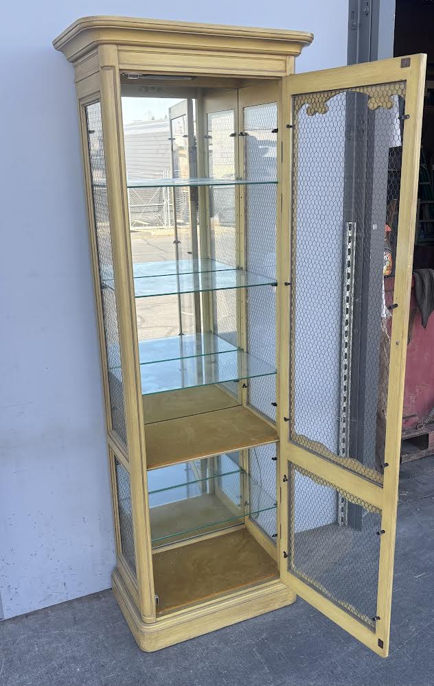 Provincial Off White Curio Cabinet