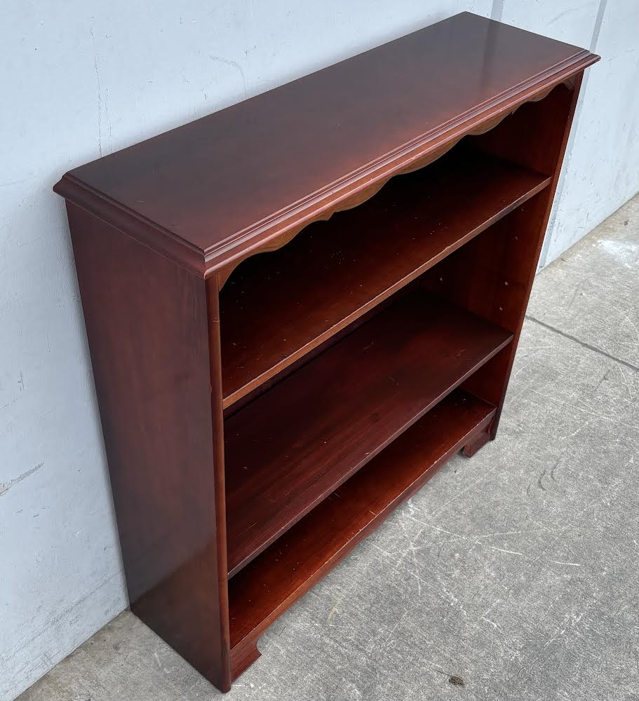 Antique Solid Mahogany Open Bookcase Book shelf