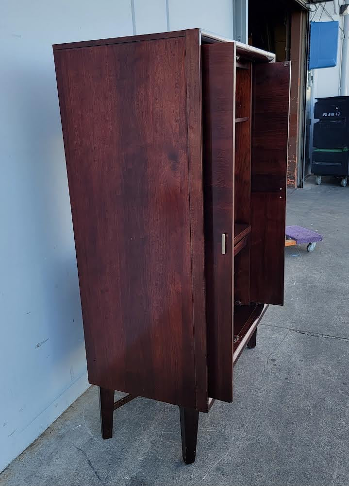 Dark wood entertainment tv cabinet armoire