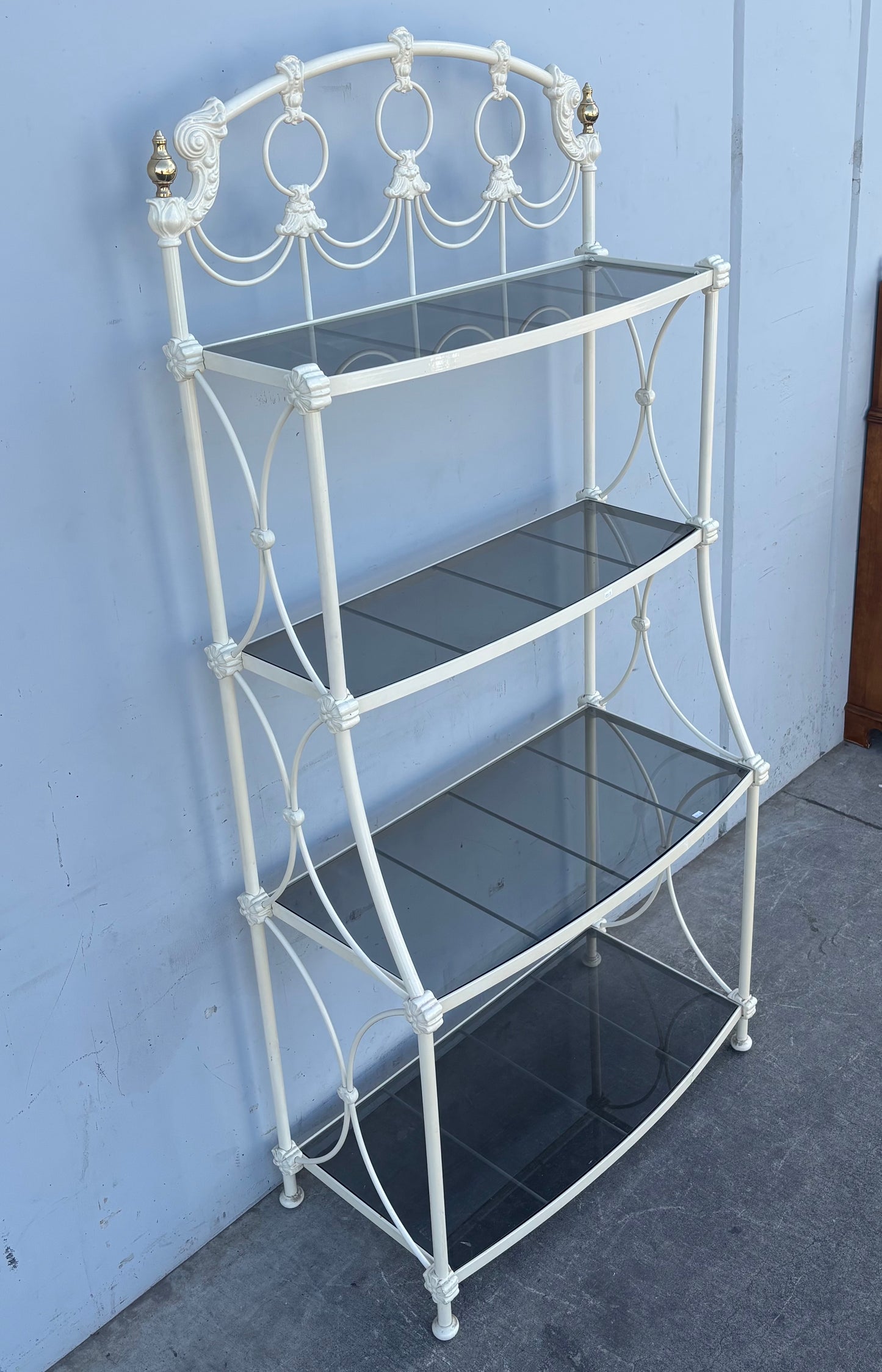 White bakers rack / shelf / stand