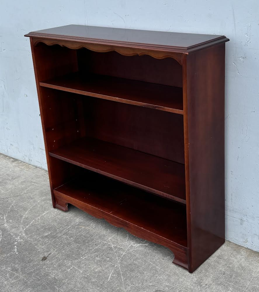 Antique Solid Mahogany Open Bookcase Book shelf