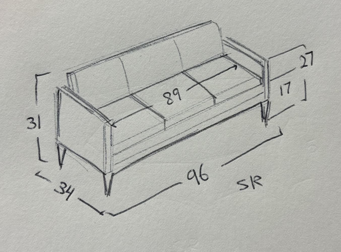 Vintage Lineage Hollywood Style Sofa