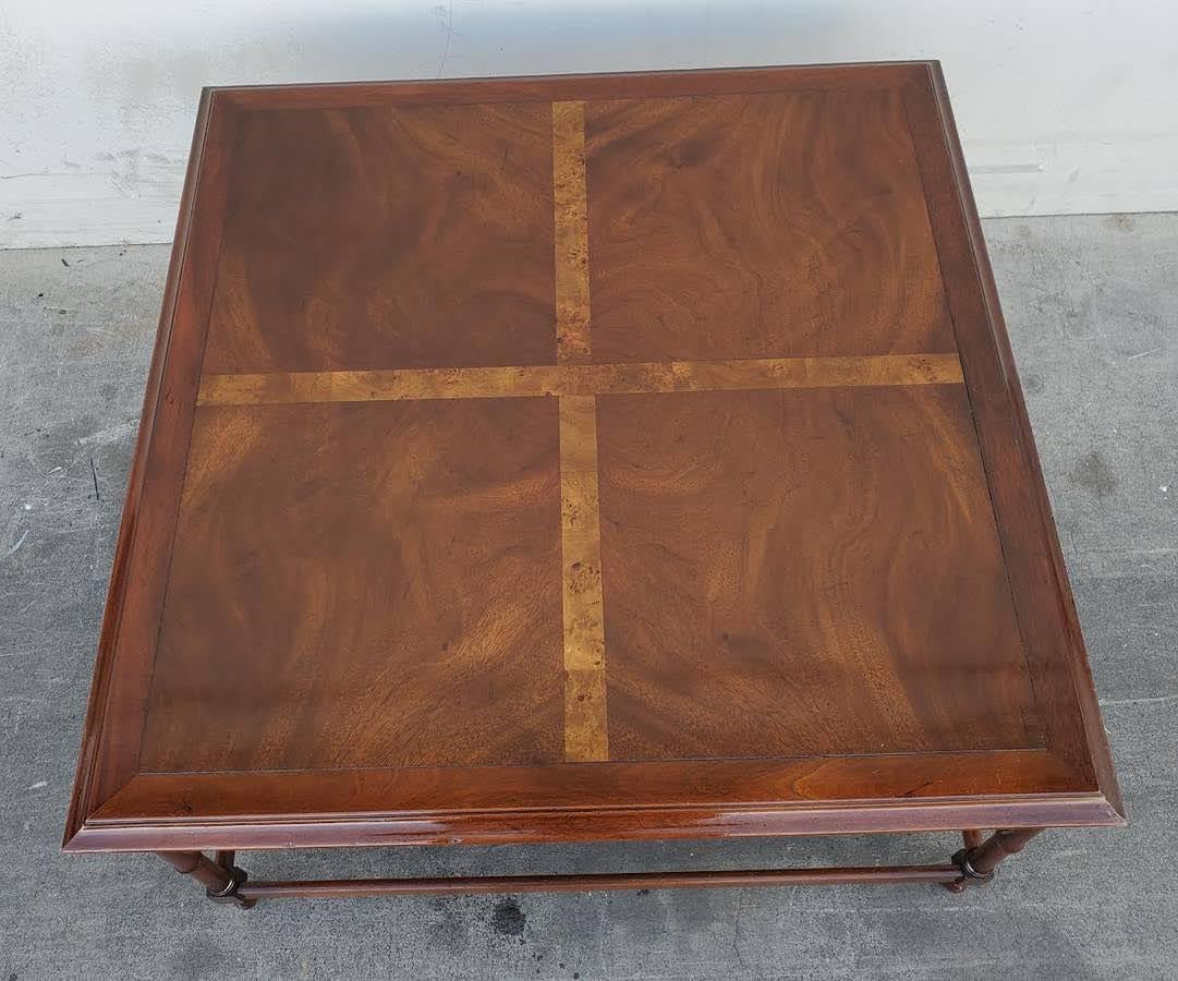 Dark wood coffee table