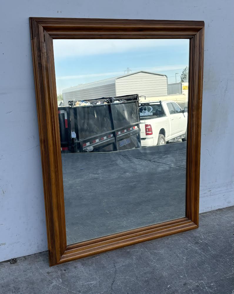 Large Wooden Framed Antique Mirror