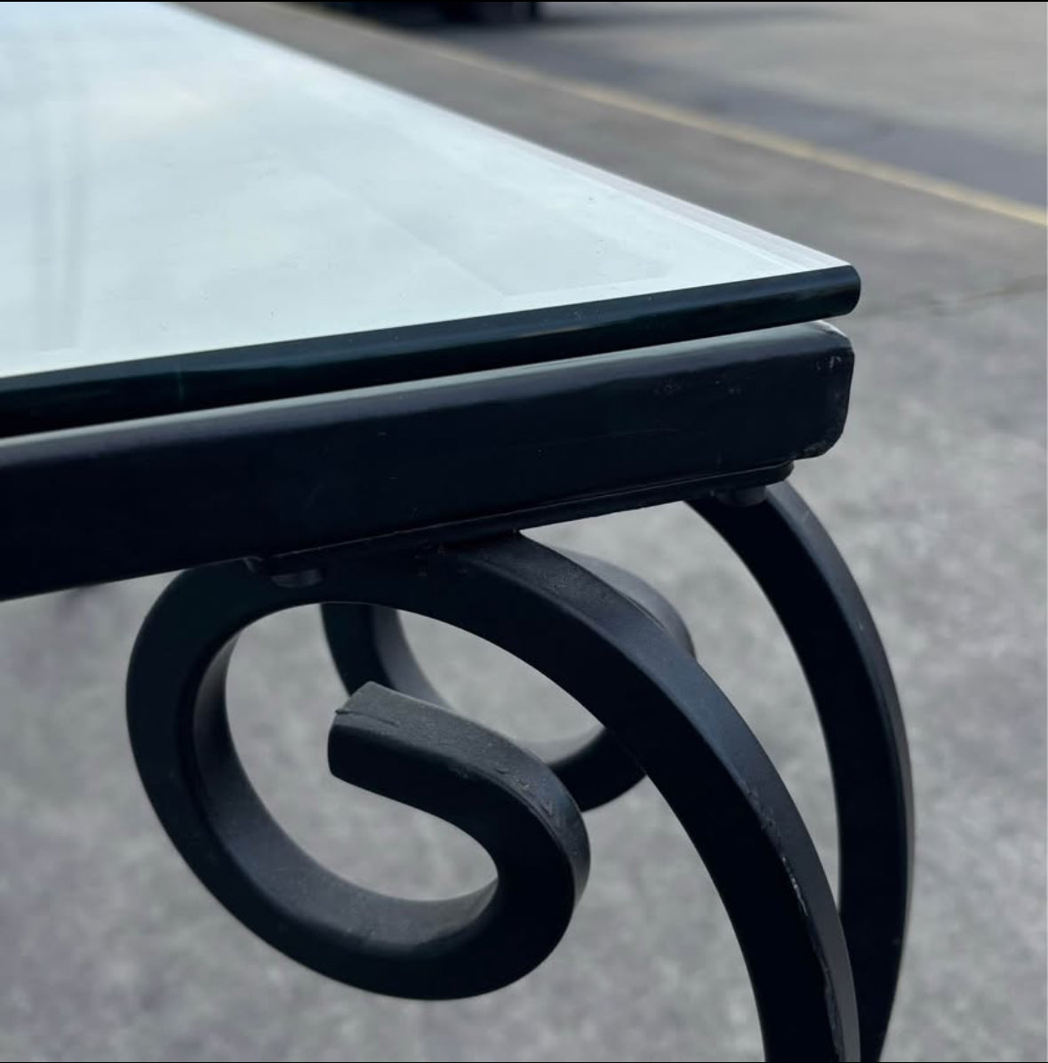 Mid 20th Century Outdoor Indoor Patio Iron Table