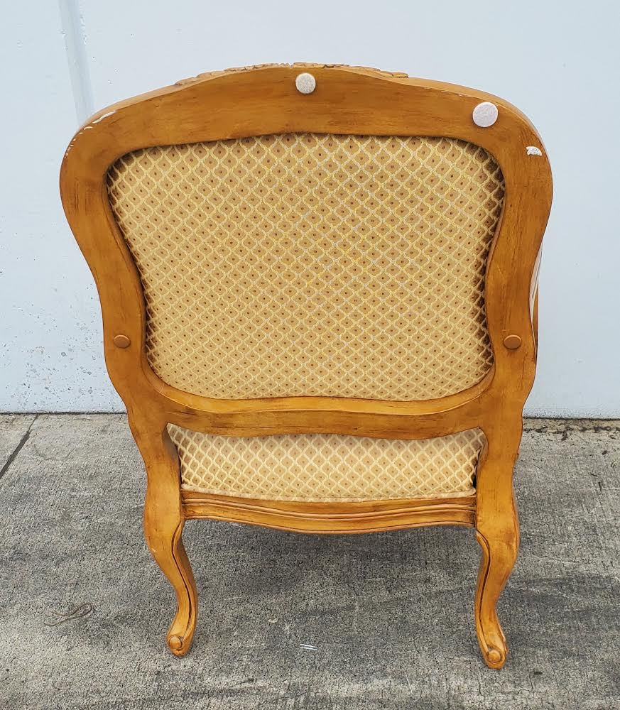 yellow/ beige dining armchair antique/ vintage