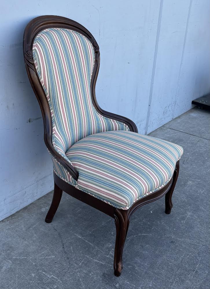 antique/ vintage Victorian style striped chair