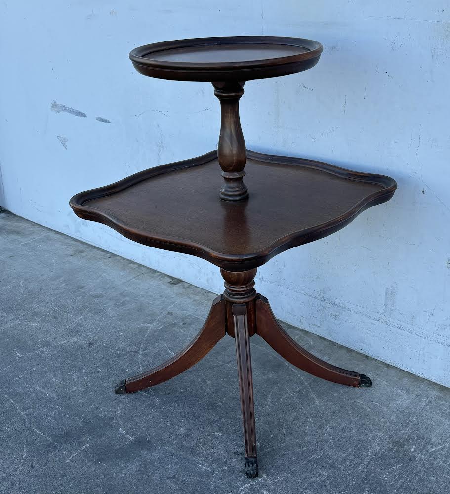 20th Century Mahogany Two-Tier Desert Table