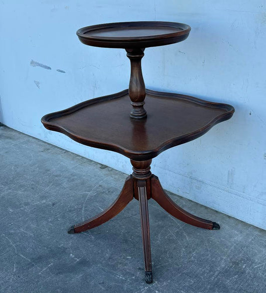 20th Century Mahogany Two-Tier Desert Table