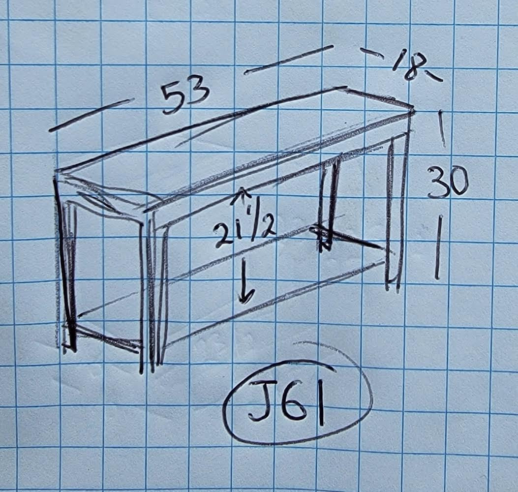 dark wood console/sofa/hallway table