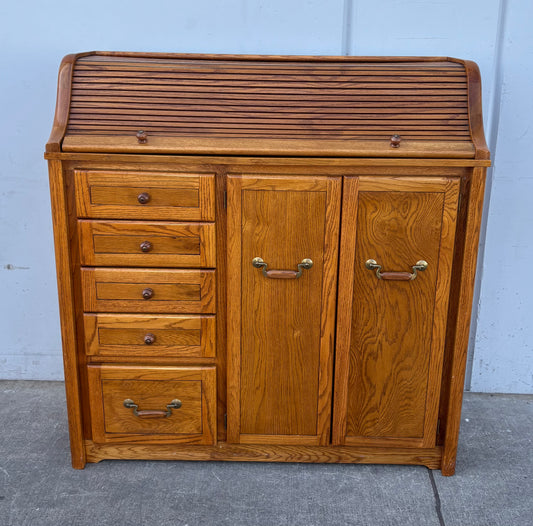 Bassett Roll top desk cabinet