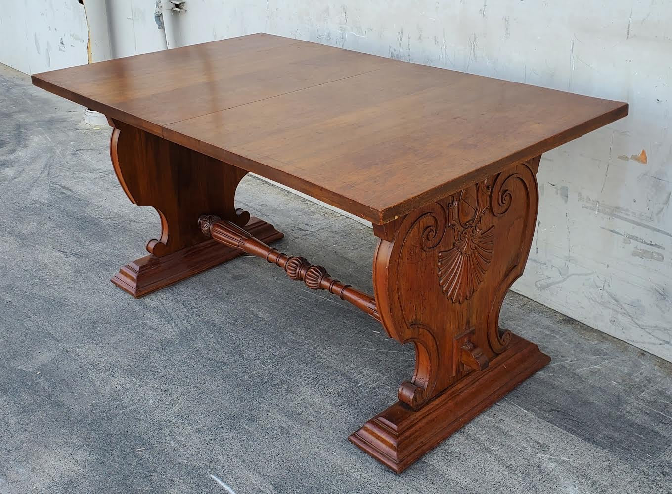 dining table trestle style antique/vintage