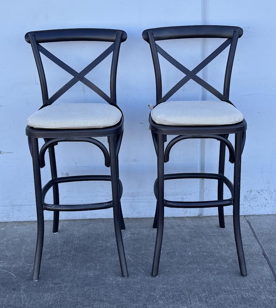 2 Madeleine Metal Bar Stools