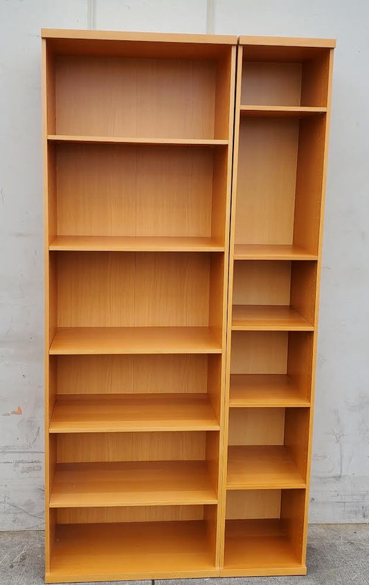 Light Wood double bookcase/bookshelf