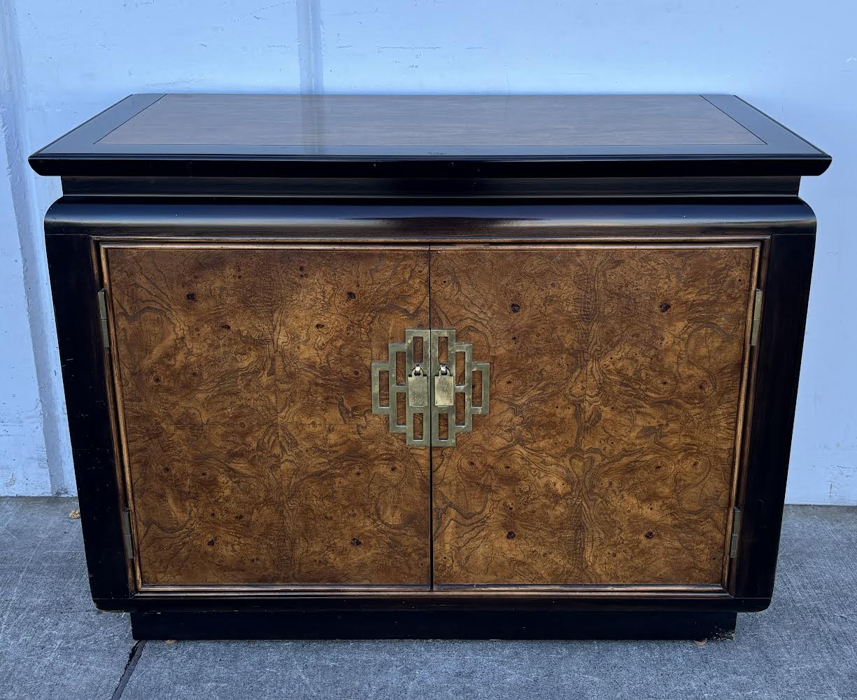 Vintage Chinoiserie Serving Table/Buffet/ cabinet- Lacquered