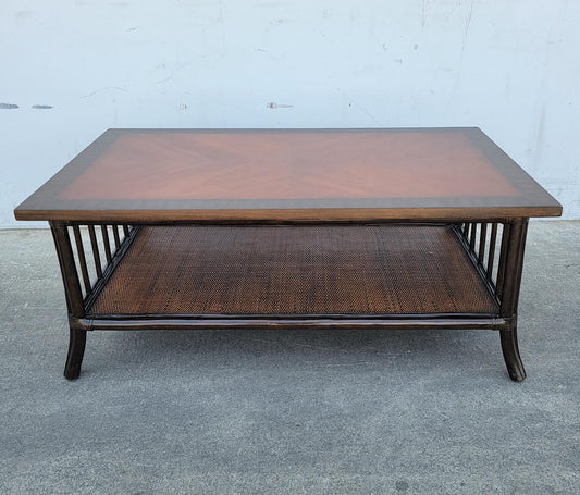 Dark wood coffee table