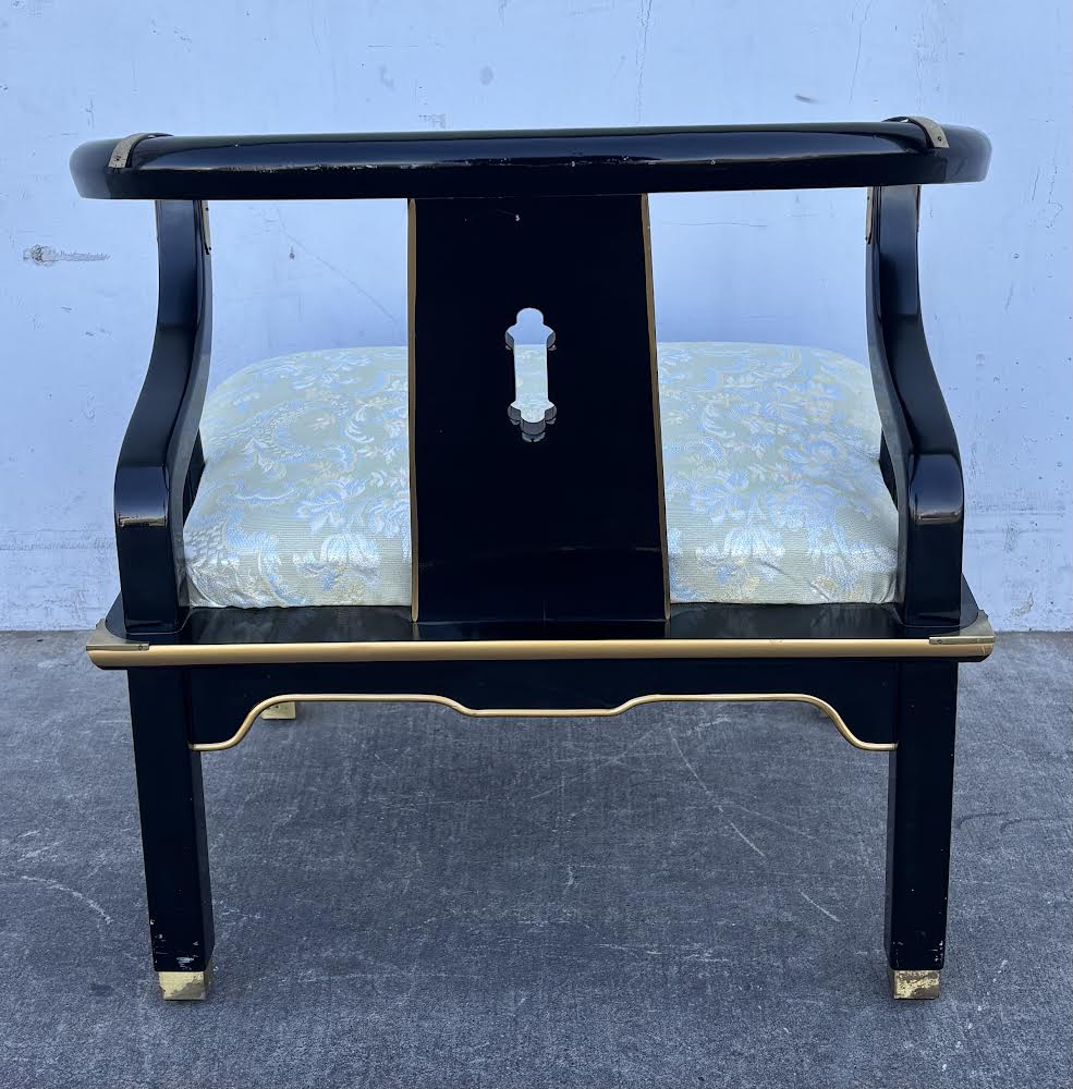James Mont 1970's Century Lacquer Ming Chair Antique Vintage