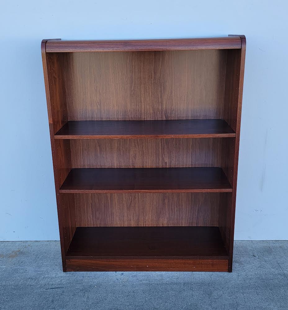Dark wood danish teak modern style short/small bookcase/ bookshelf
