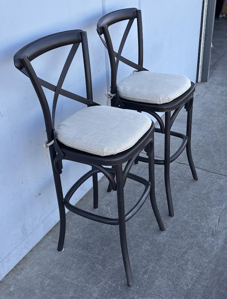 2 Madeleine Metal Bar Stools