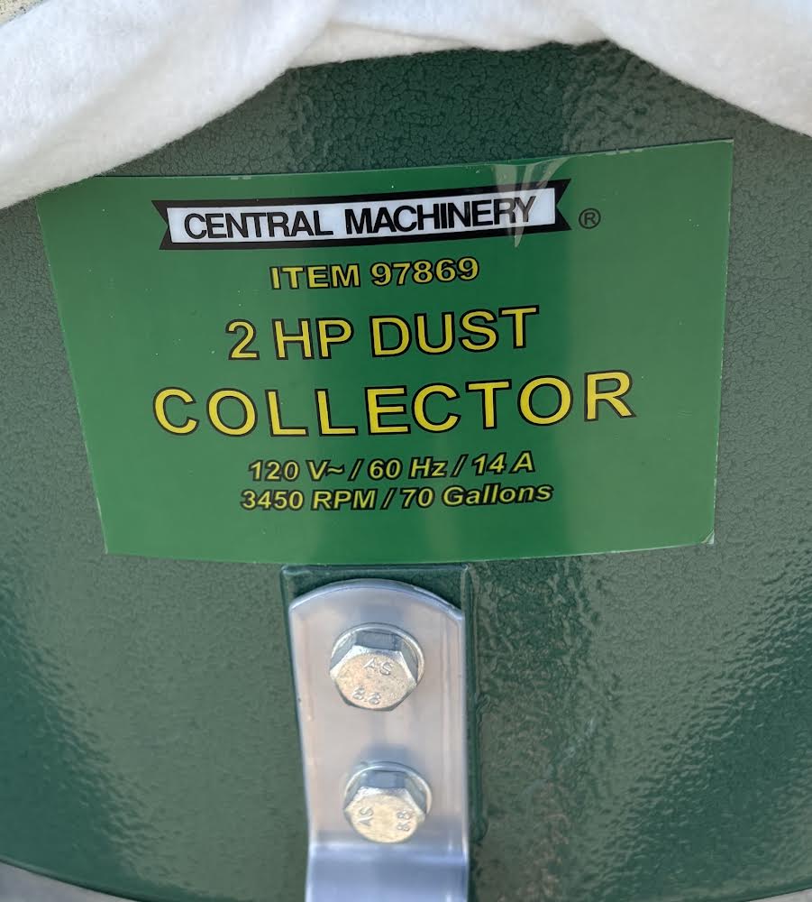 2 HP Dust Collector Central Machinery