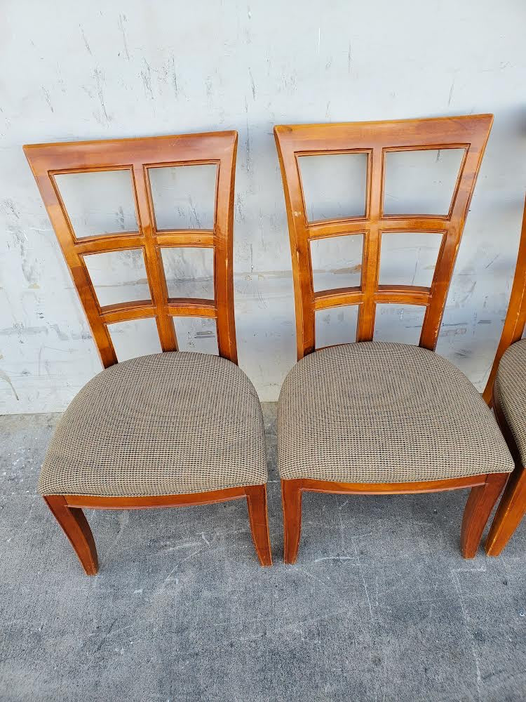 Dining side chairs (5) light wood