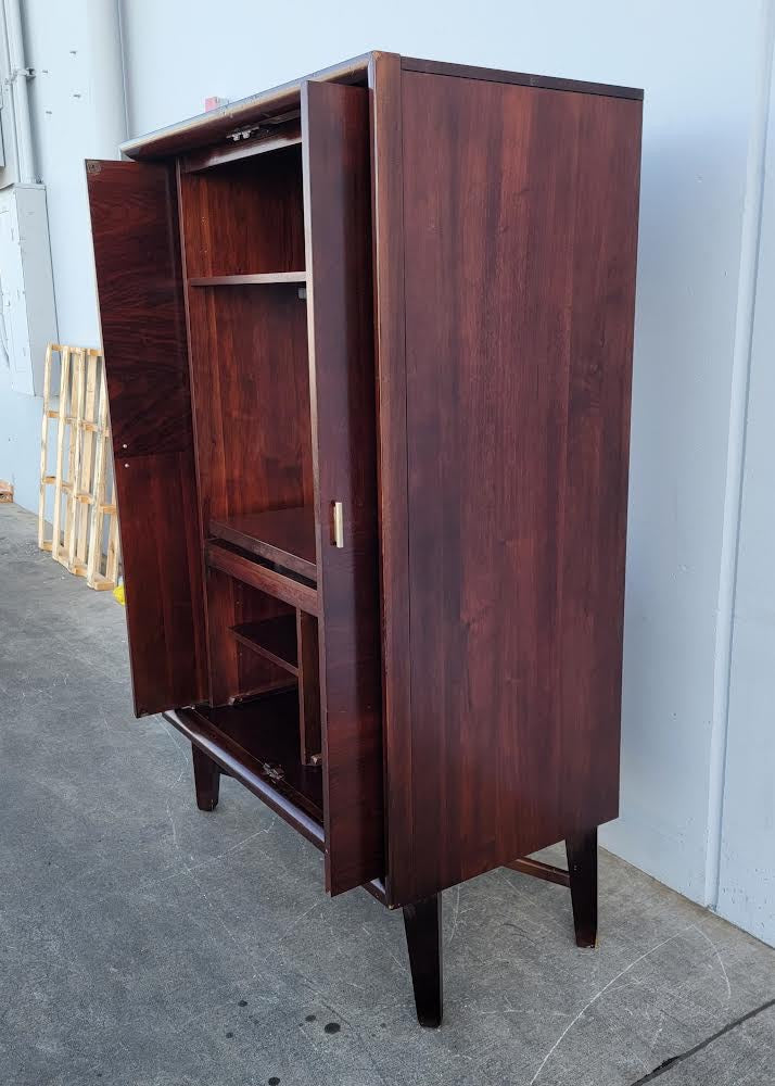 Dark wood entertainment tv cabinet armoire