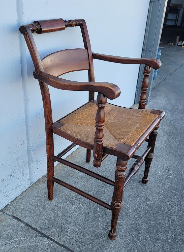 Antique/ vintage cane/wicker seat armchair