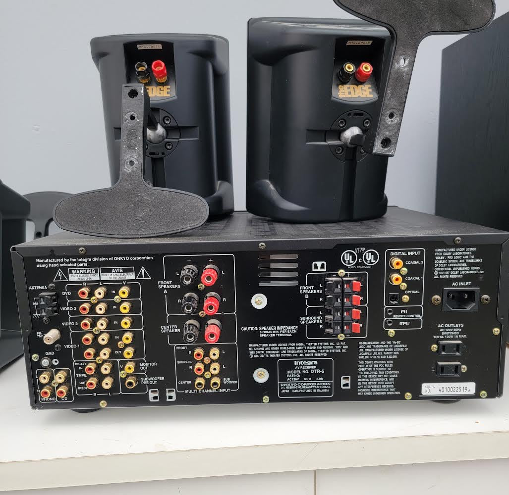 Home theater speaker system integra acoustic research the edge set