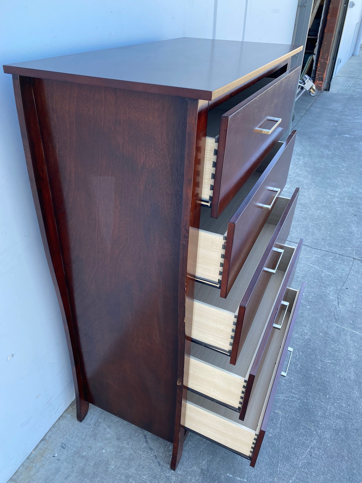 Dresser highboy/ chest of drawers dark wood