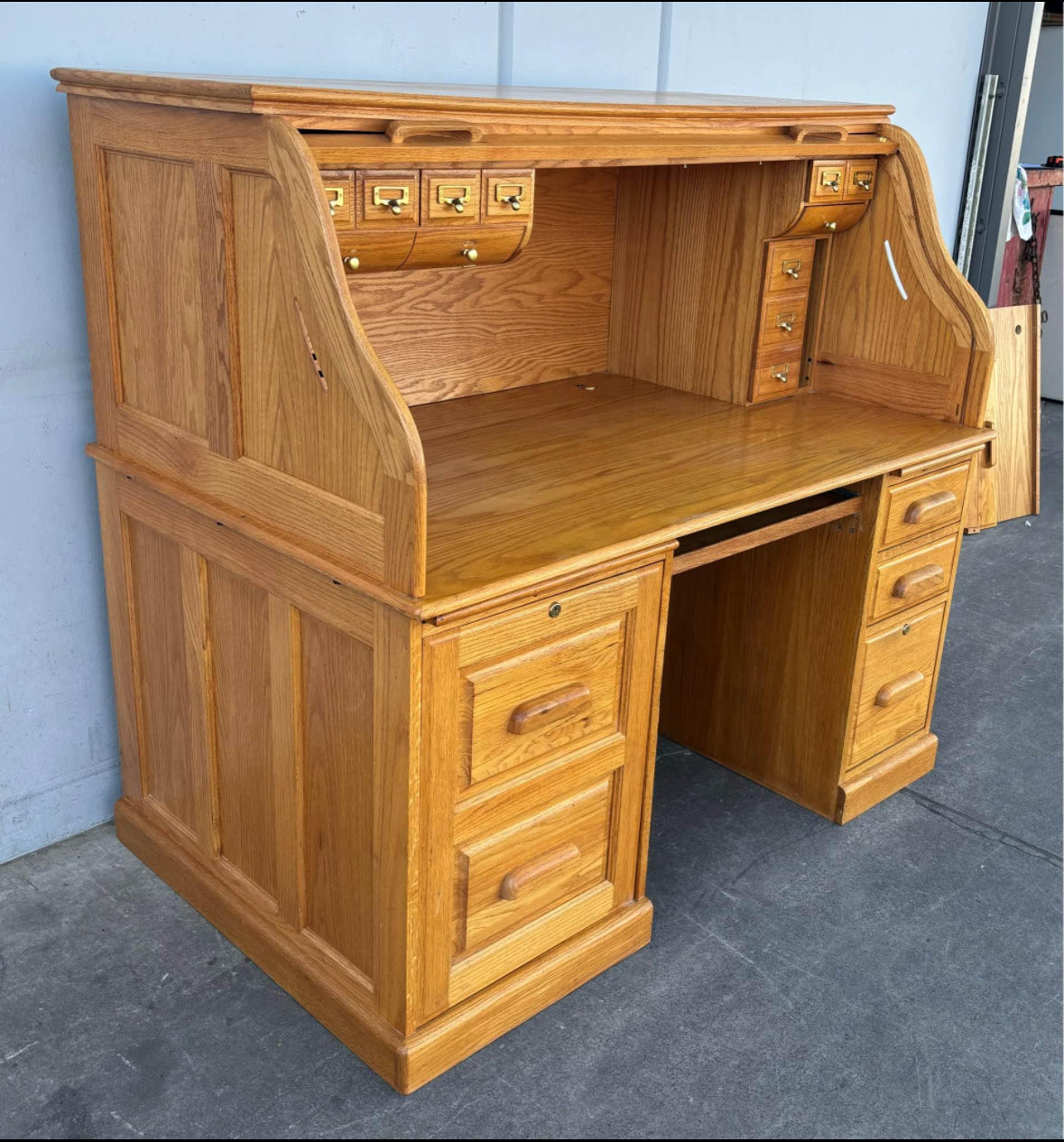 Oak Roll Top Table